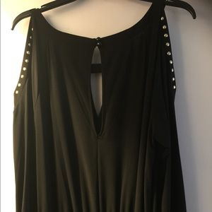 Black jumpsuit gold studded